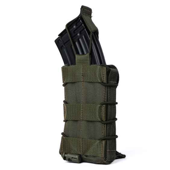 Подсумок одинарный для магазина АК/AR. Олива.