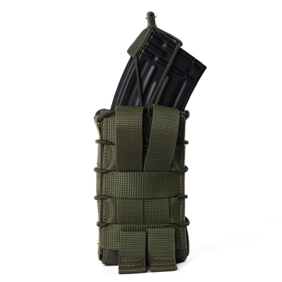 Подсумок одинарный для магазина АК/AR. Олива.