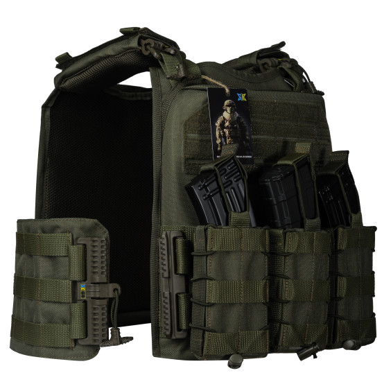 Плитоноска Ares gen.2 Олива. 3 подсумка АК.