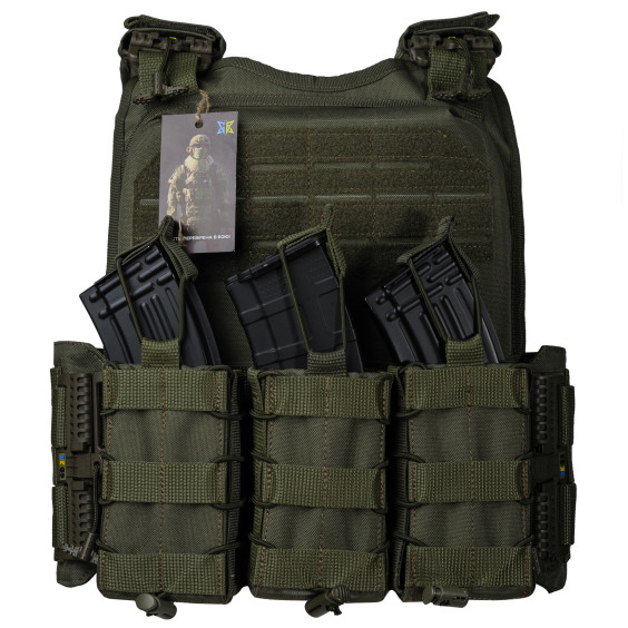 Плитоноска Ares gen.2 Олива. 3 подсумка АК.