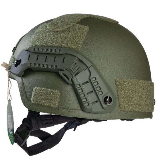 Шлем MICH 2000 Олива. Уровень защиты NIJ IIIA. Защитит от обломков, рикошетов и пистолетных пуль