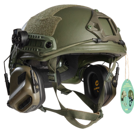 Тактический шлем с наушниками Earmor M32 (комплект)
