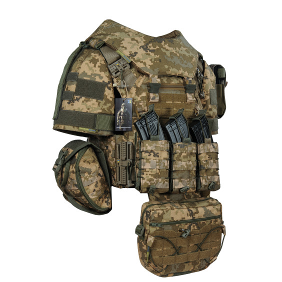 Штурмовий бронекостюм SUIT Піксель ММ14. 1 клас ДСТУ (без плит).