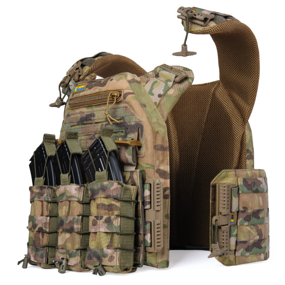 Плитоноска WARMOR Gen.3 Pro Мультикам. 3 подсумка.