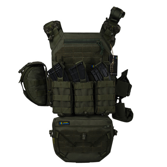 Плитоноска WARMOR ОЛИВА с подсумками Плитоноска WARMOR ОЛИВА с подсумками
