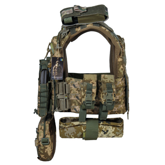 Бронежилет Warmor gen. 3 Max Піксель ММ14. 6 класса захисту. Балістичний захист боків і пахв.