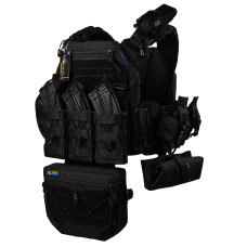 Плитоноска Warmor Gen.3 Pro Max Черный. 7 подсумок.