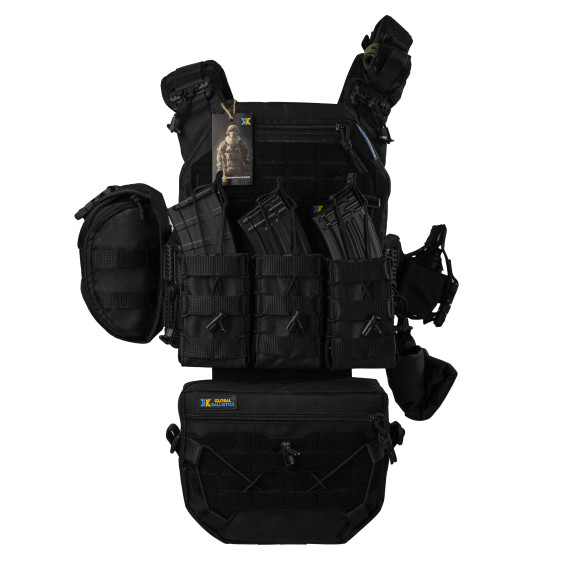 Плитоноска Warmor Gen.3 Pro Max Черный. 7 подсумок.