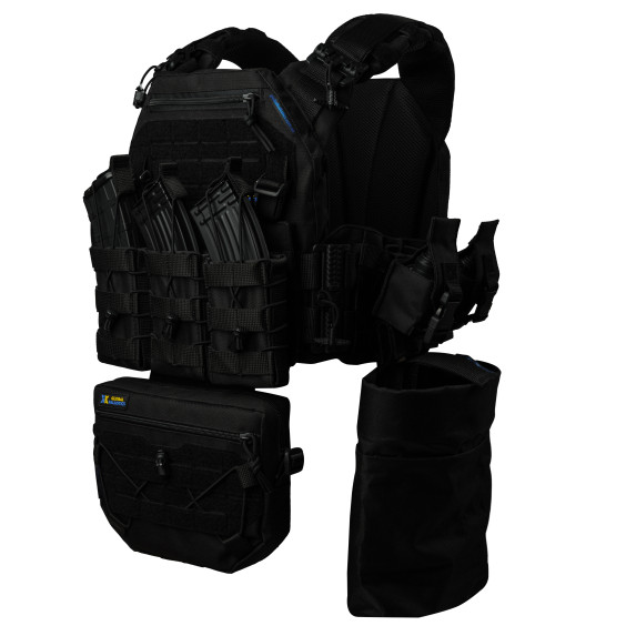 Плитоноска Warmor Gen.3 Pro Max Черный. 7 подсумок.