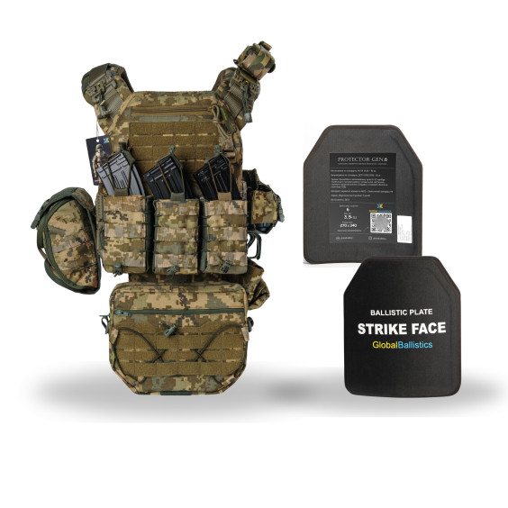 Бронежилет Warmor gen. 3 Max Пиксель ММ14. 6 класу захисту.