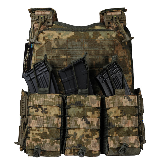 Плитоноска Ares Gen.2 Пиксель ММ14. 3 подсумка АК.