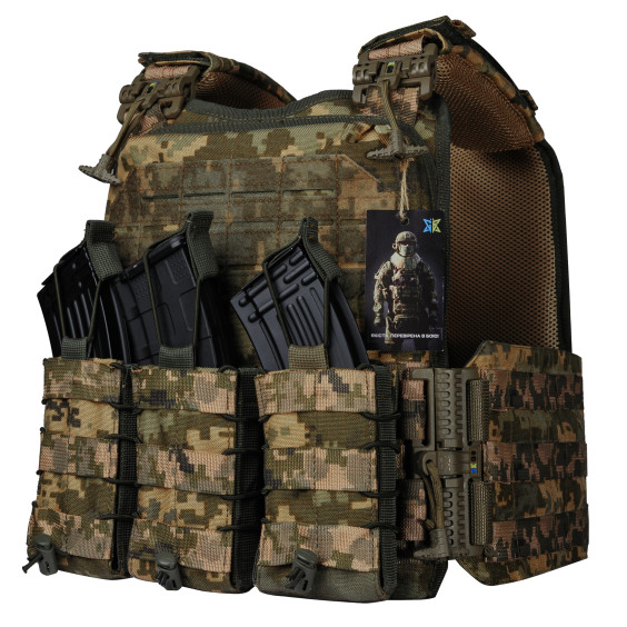 Плитоноска Ares Gen.2 Пиксель ММ14. 3 подсумка АК.