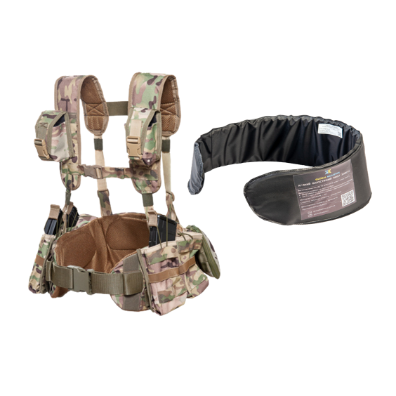 Ременно-плечевая система WARBELT Мультикам с подсумками с противоосколочным пакетом