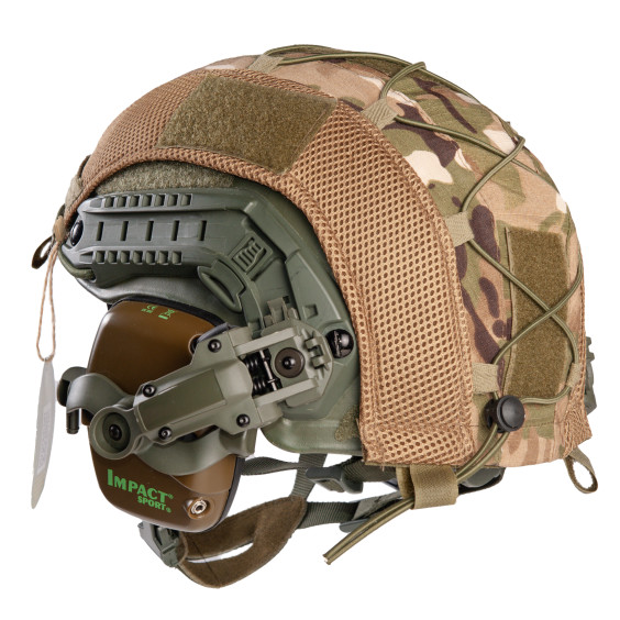 Шлем FAST в кавере с наушниками Impact Sport и креплением чебурашка