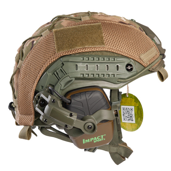 Шлем FAST в кавере с наушниками Impact Sport и креплением чебурашка