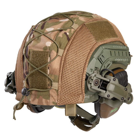 Шлем FAST в кавере с наушниками Impact Sport и креплением чебурашка