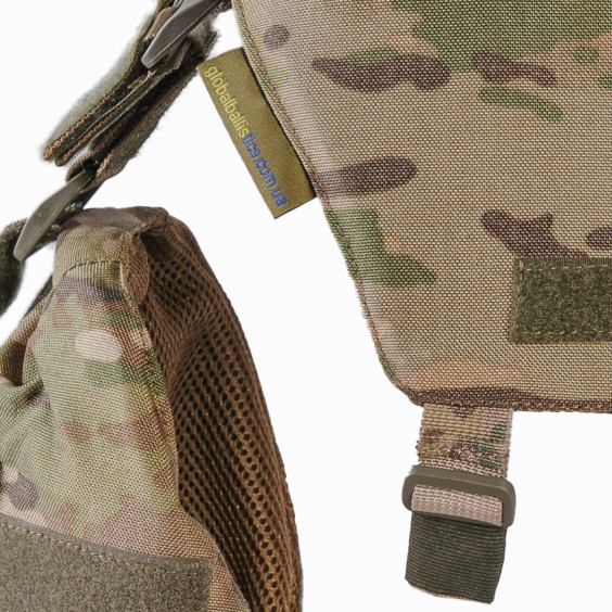 Баллистическая защита шеи и плечей 1-го класса. Мультикам.