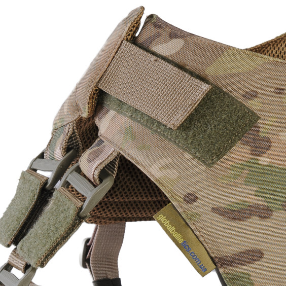 Баллистическая защита шеи и плечей 1-го класса. Мультикам.