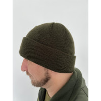 Шапка відворот однотонна