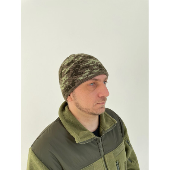 Шапка пряма без відвороту  піксель