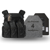 Бронежилет 4-го класса. Черный. Вес 7 кг.