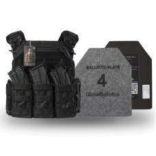 Бронежилет 4-го класса. Черный. Вес 7 кг.