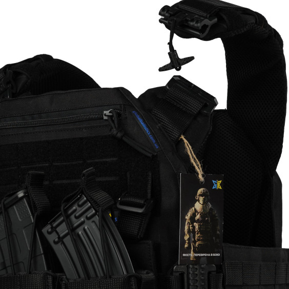 Бронежилет 6-го класса. Черный. Вес 6.2 кг.