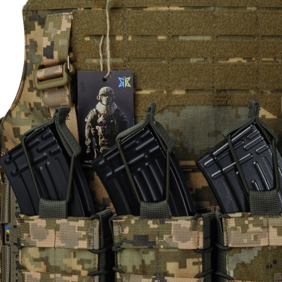 Плитоноска WARMOR gen.4 Пиксель. 4 подсумка.