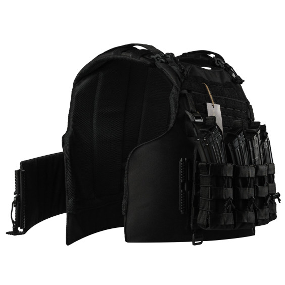 Плитоноска WARMOR gen.4 Черная. 4 подсумка.