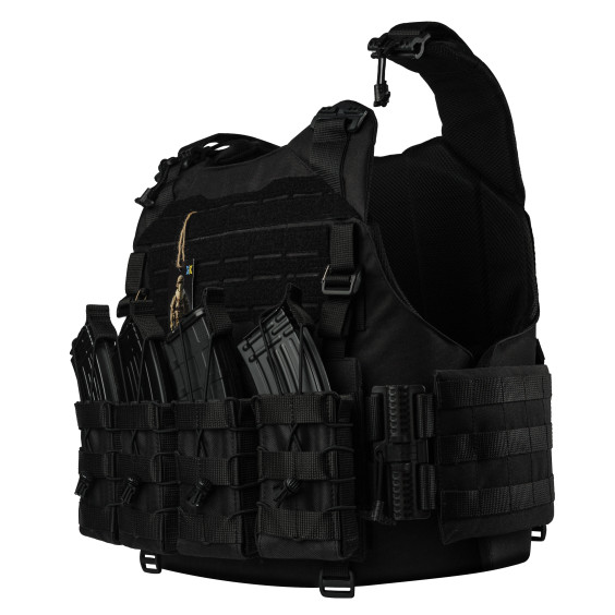 Плитоноска WARMOR gen.4 Черная. 4 подсумка.