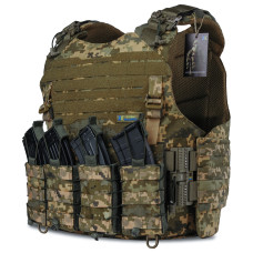 Бойовий Бронежилет WARMOR gen.4 (1 клас захисту). Піксель. Вага 3.8 кг.
