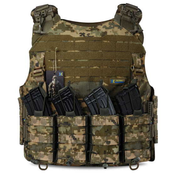 Боевой Бронежилет WARMOR gen.4 (1 класс защиты). Пиксель. Вес 3.8 кг.