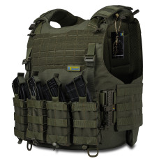 Боевой Бронежилет WARMOR gen.4 (1 класс защиты). Олива. Вес 3.8 кг.