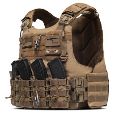 Боевой Бронежилет WARMOR gen.4 (2 класс защиты). Койот. Вес 4.3 кг.