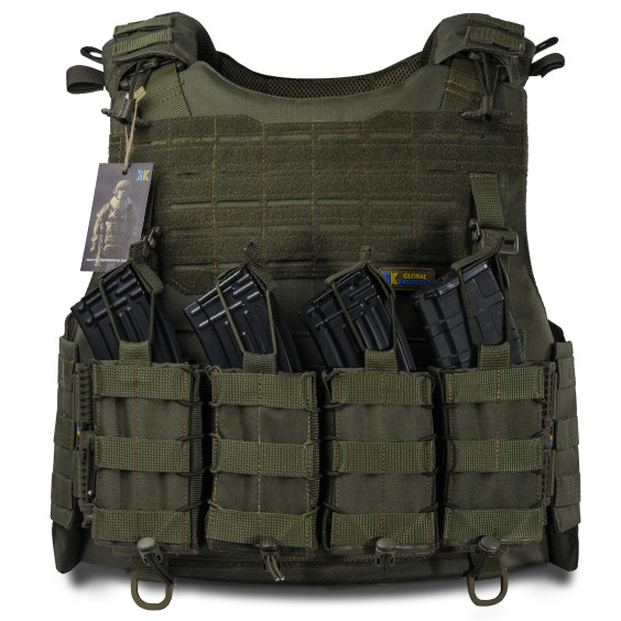 Боевой Бронежилет WARMOR gen.4 (2 класс защиты). Олива. Вес 4.3 кг.
