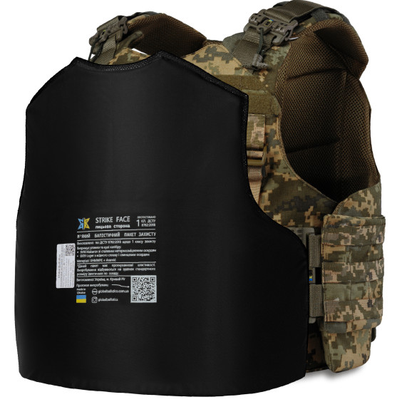 Баллистические пакеты 1-го класса для бронежилета. Размер 620 на 470 мм.