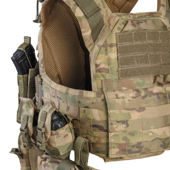 Плитоноска WARMOR зі системою швидкого скидання МУЛЬТИКАМ з підсумками