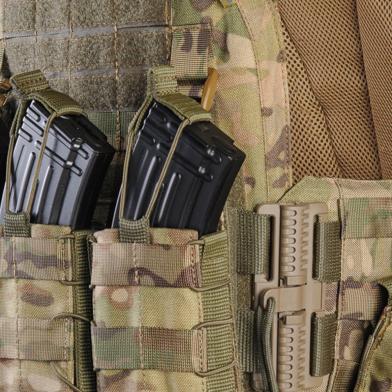 Плитоноска WARMOR зі системою швидкого скидання МУЛЬТИКАМ з підсумками