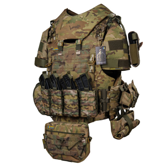 Бронежилет Warmor gen. 4 Мультикам. Балистическая защита боков и паха. Плечей и шеи. Без плит.