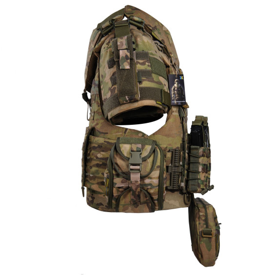 Бронежилет Warmor gen. 4 Мультикам. Балистическая защита боков и паха. Плечей и шеи. Без плит.