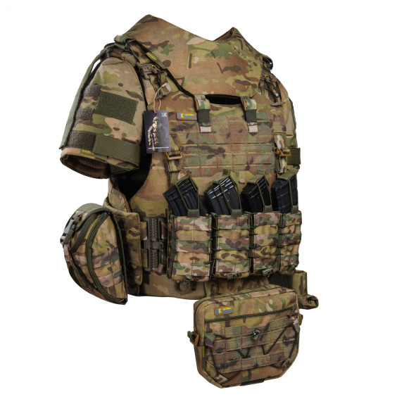 Бронежилет Warmor gen. 4 Мультикам. Балистическая защита боков и паха. Плечей и шеи. Без плит.