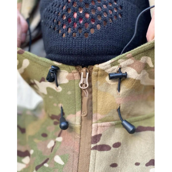 Тактична флісова кофта з капюшоном. Мультикам.