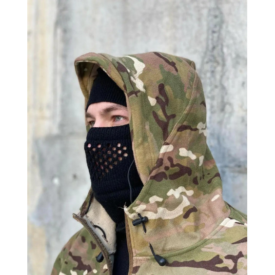 Тактична флісова кофта з капюшоном. Мультикам.