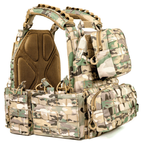 Плитоноска разгрузка на 9 магазинов. Мультикам