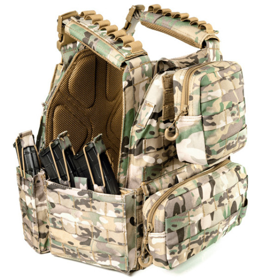 Плитоноска разгрузка на 9 магазинов. Мультикам