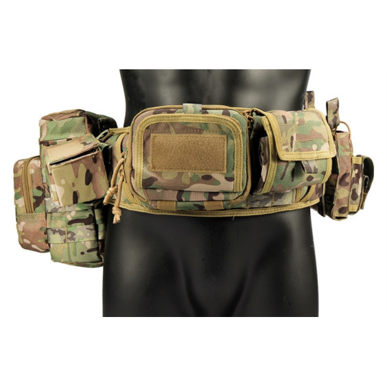 Модульный тактический пояс РПС "YAKEDA" с подсумками. Мультикам.