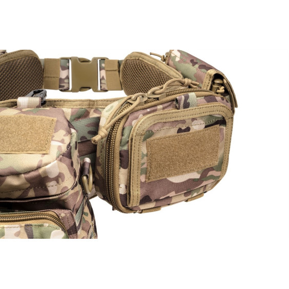 Модульный тактический пояс РПС "YAKEDA" с подсумками. Мультикам.