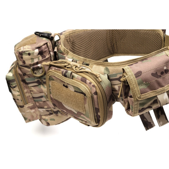 Модульный тактический пояс РПС "YAKEDA" с подсумками. Мультикам.