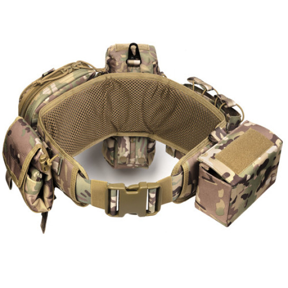 Модульный тактический пояс РПС "YAKEDA" с подсумками. Мультикам.