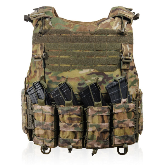 Бронежилет 6 класса Warmor Gen.4 с плитами: облегченные керамические пластины + плитоноска Warmor Gen.4 с подсумками АК